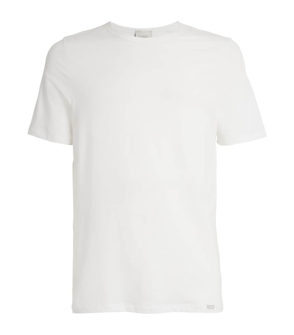 Hanro Mens Cotton T-Shirts (Pack of 2) White