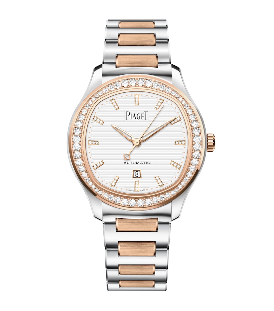 Rose Gold and Steel Polo Date Watch 36mm