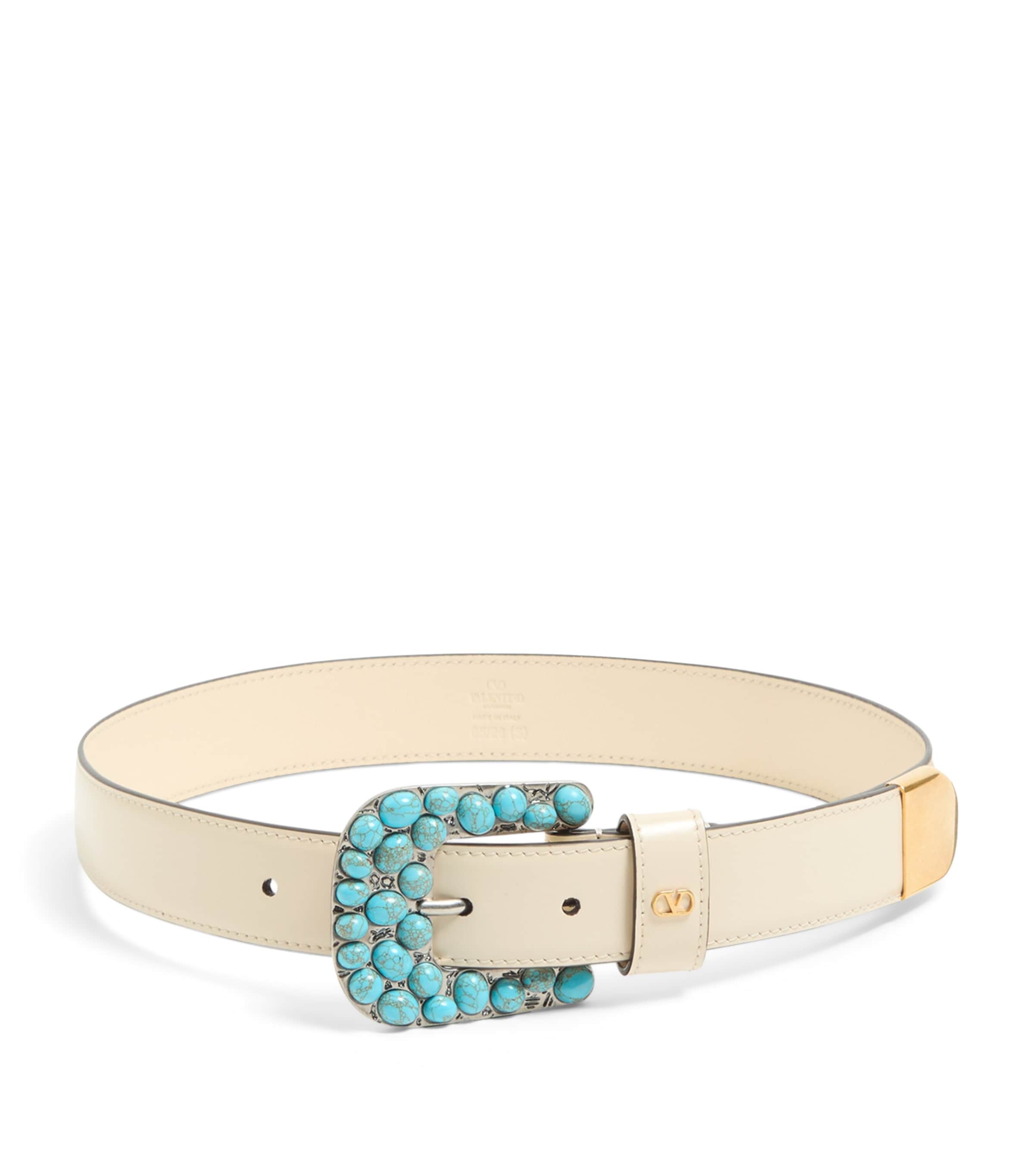Valentino Garavani Leather VLogo Signature Belt Ren