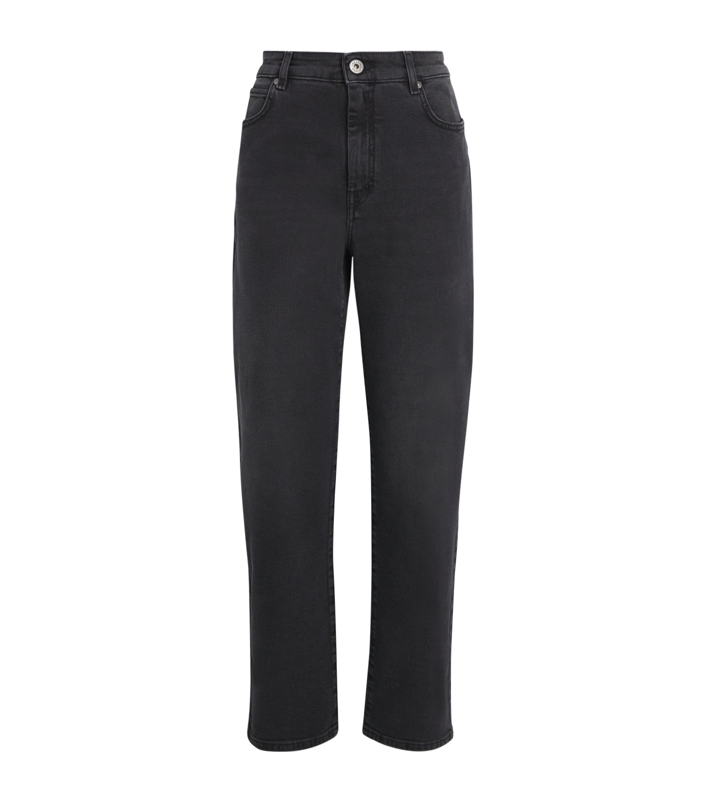 High-Rise Straight Jeans