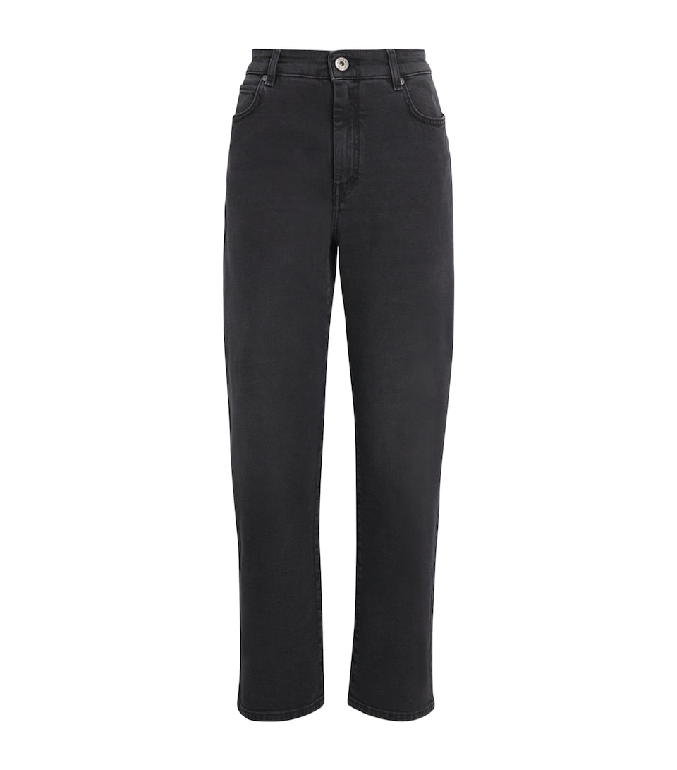 High-Rise Straight Jeans