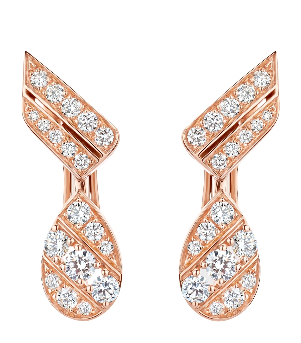 Rose Gold and Diamond Joséphine Aigrette Earrings