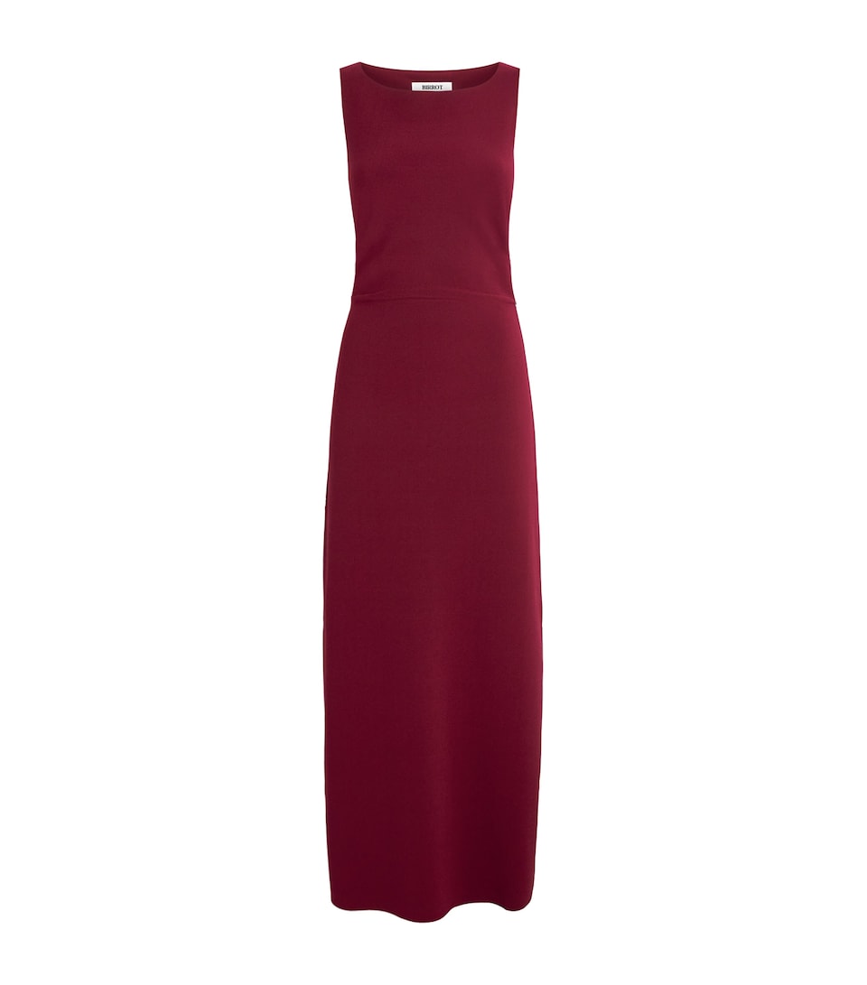 Birrot Womens Lay 2 Draped Midi Dress Burgundy