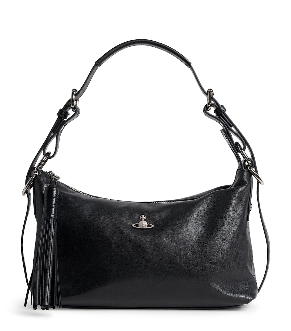 Vivienne Westwood Leather Emma Shoulder Bag Black