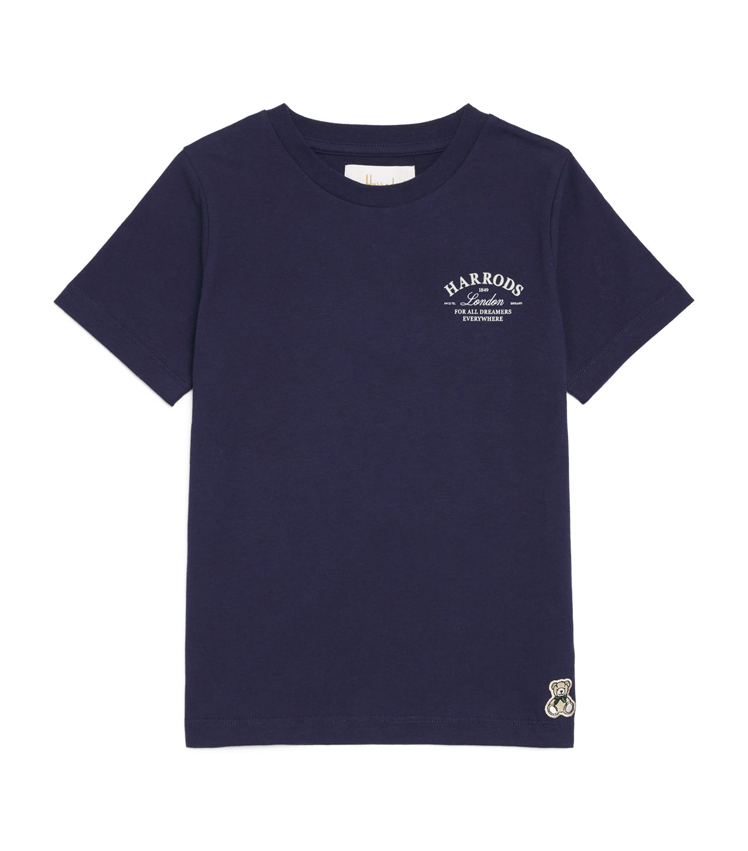 サンローラン Cotton t-shirt with logo embroidery Saint Laurent Cotton Logo T-Shirt | Harrods US