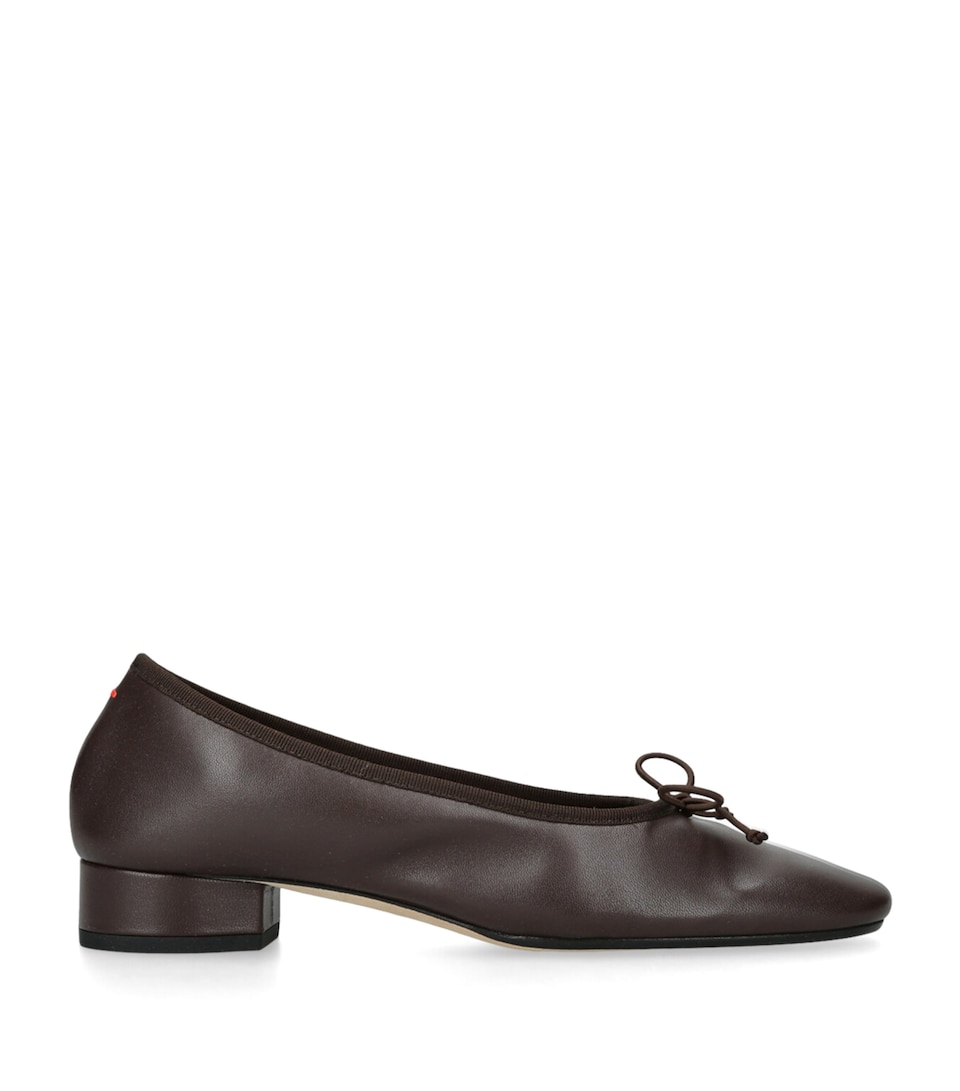 aeyde Leather Onda Pumps 25 Dark Brown