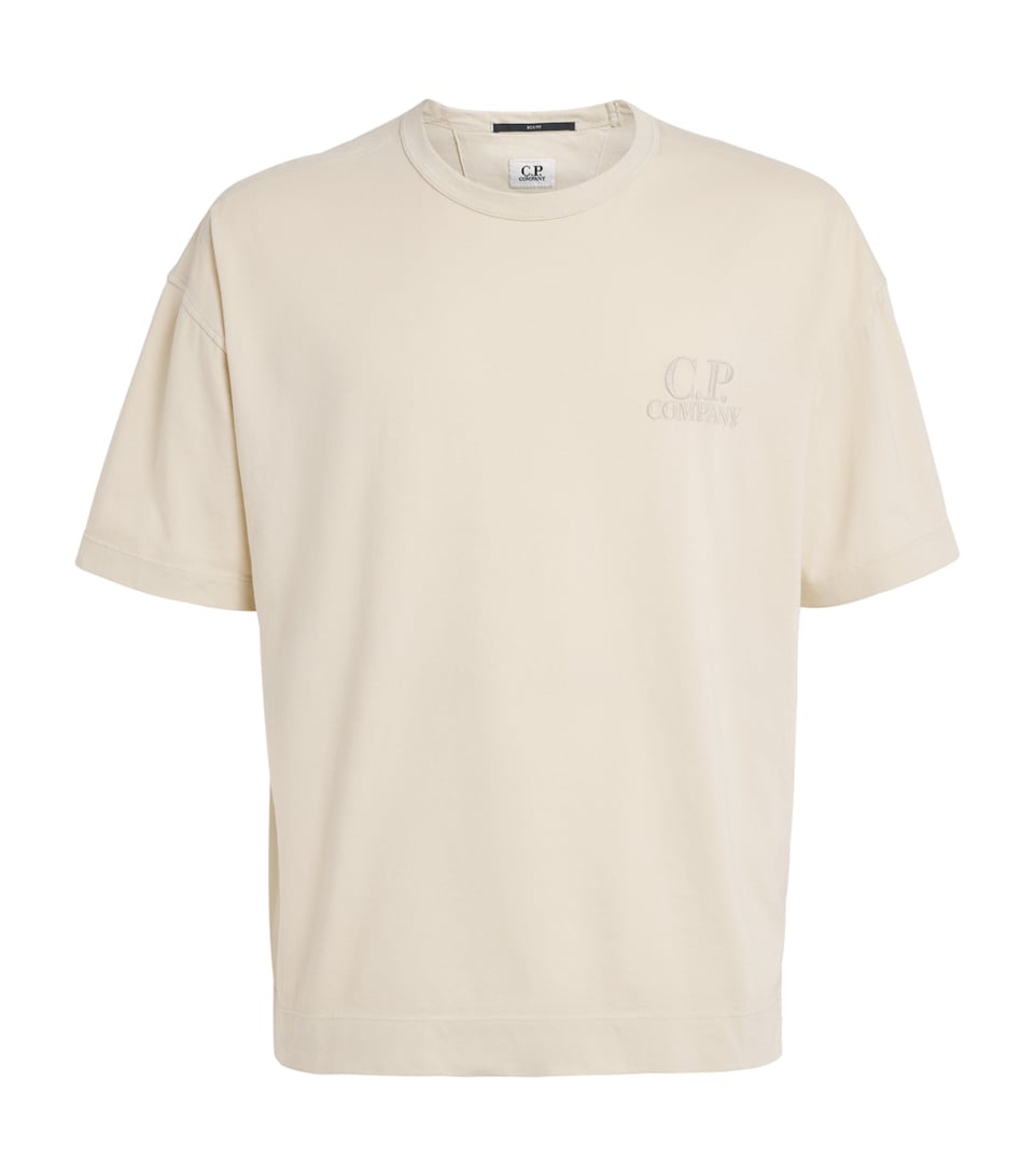 C.P. Company Mens Cotton Embroidered Logo T-Shirt
