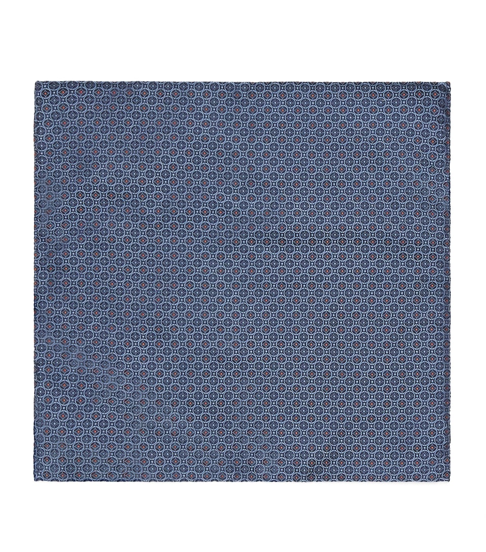 Silk Geometric Jacquard Handkerchief
