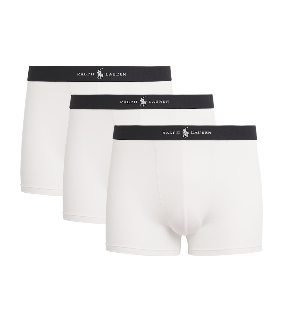 Polo Ralph Lauren Mens Premium Modal-Blend Trunks (Pack of 3) White