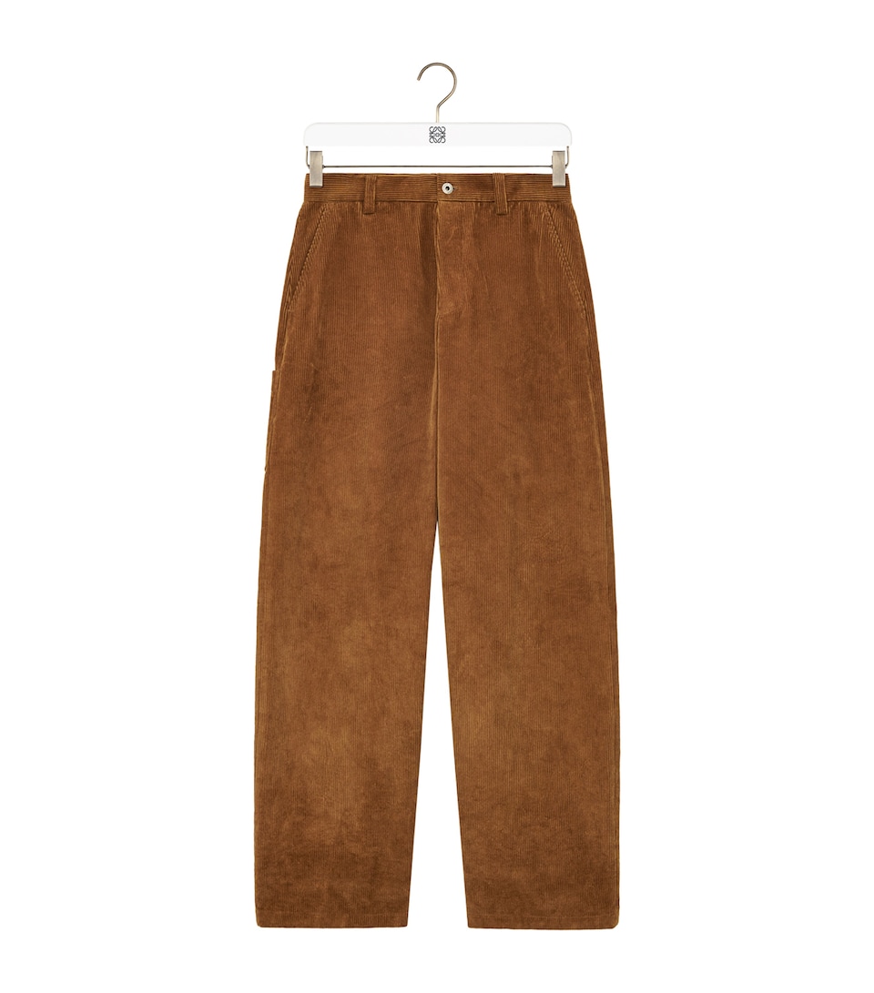 Cotton Corduroy Straight Trousers