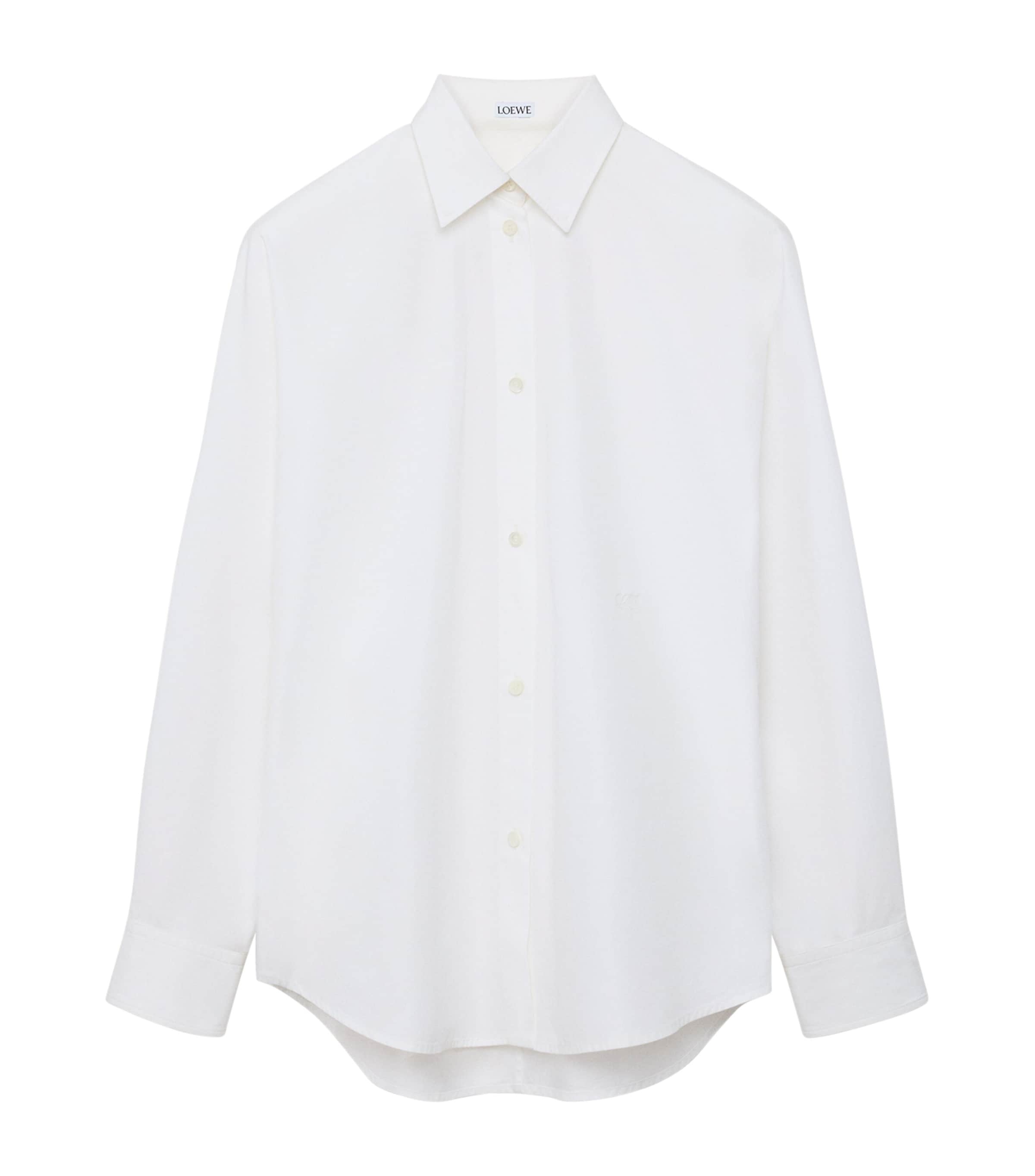 LOEWE Womens Cotton Relaxed Shirt White