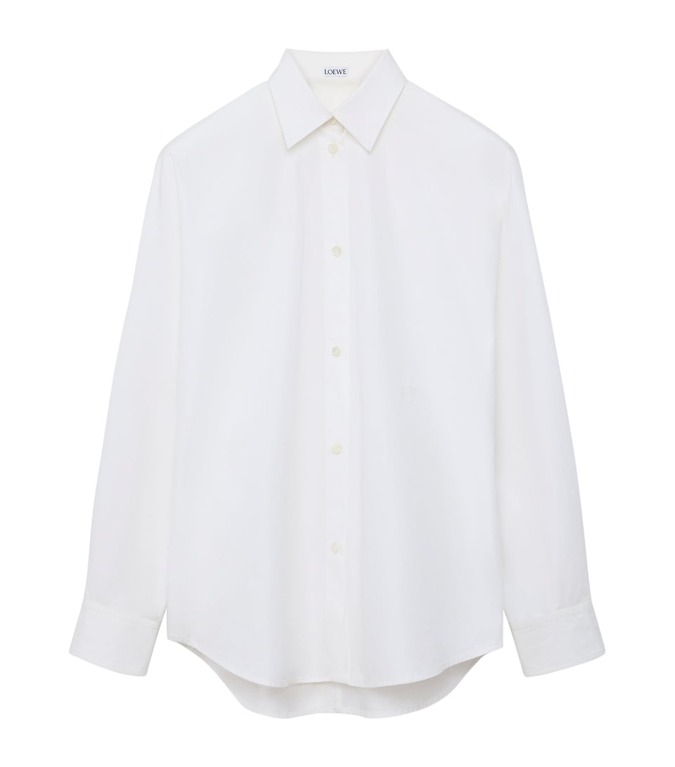 LOEWE Womens Cotton Relaxed Shirt White