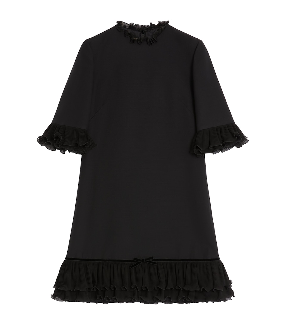 Silk Ruffled Mini Dress