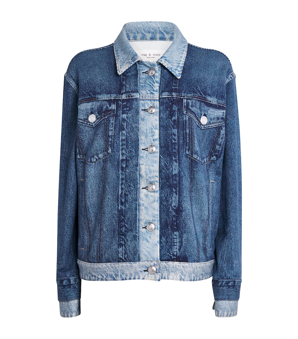Contrast-Trim Miramar Denim Jacket