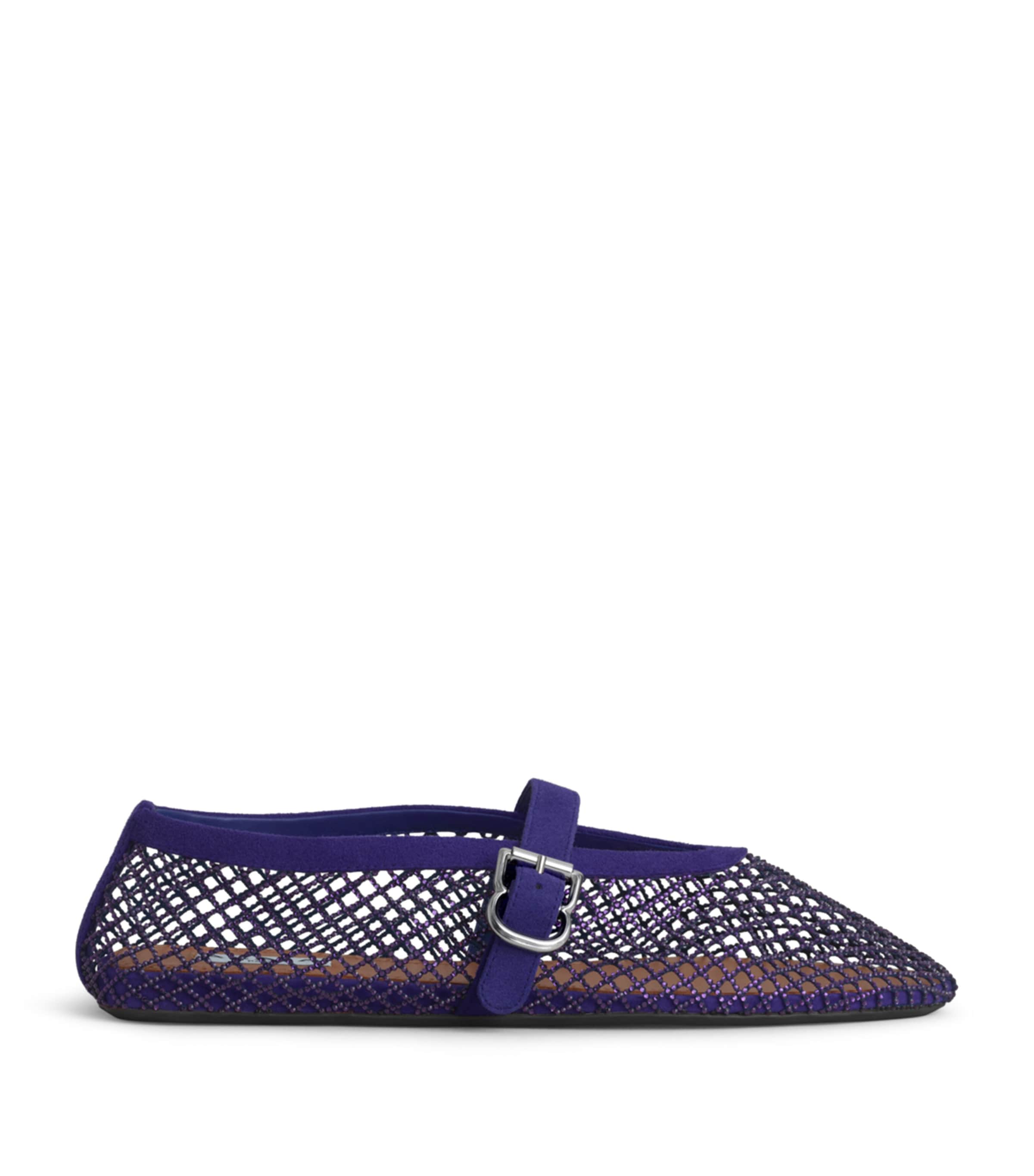 Alaïa Mesh Ballet Flats Iris Purple