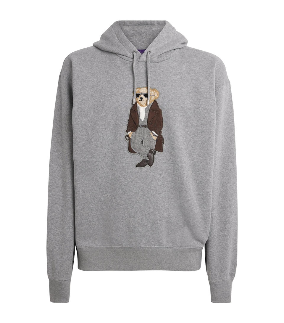 Cotton-Cashmere Polo Bear Hoodie