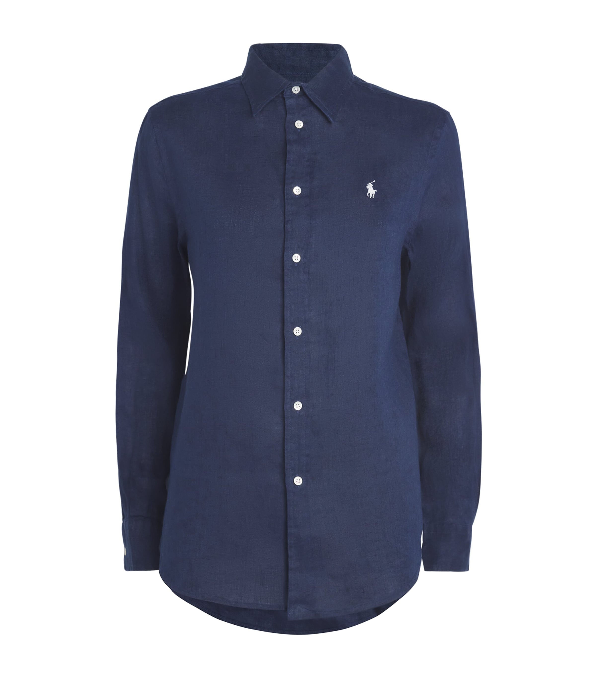 Polo Ralph Lauren Womens Linen Classic Shirt Navy