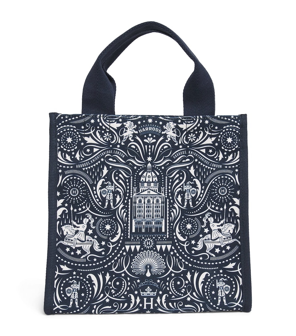 Harrods Small Knights of Brompton Tote Bag Multi Print