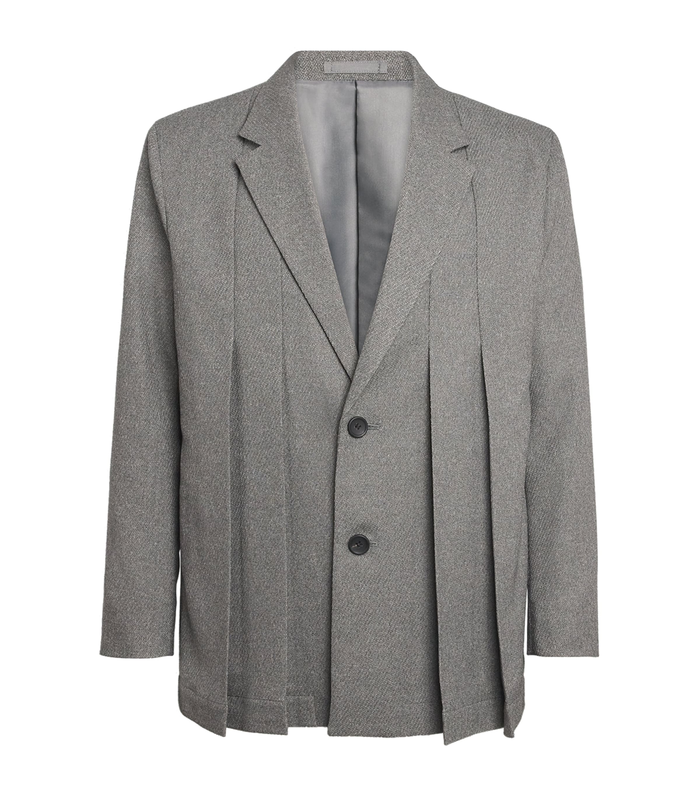 Tweed Pleated Blazer