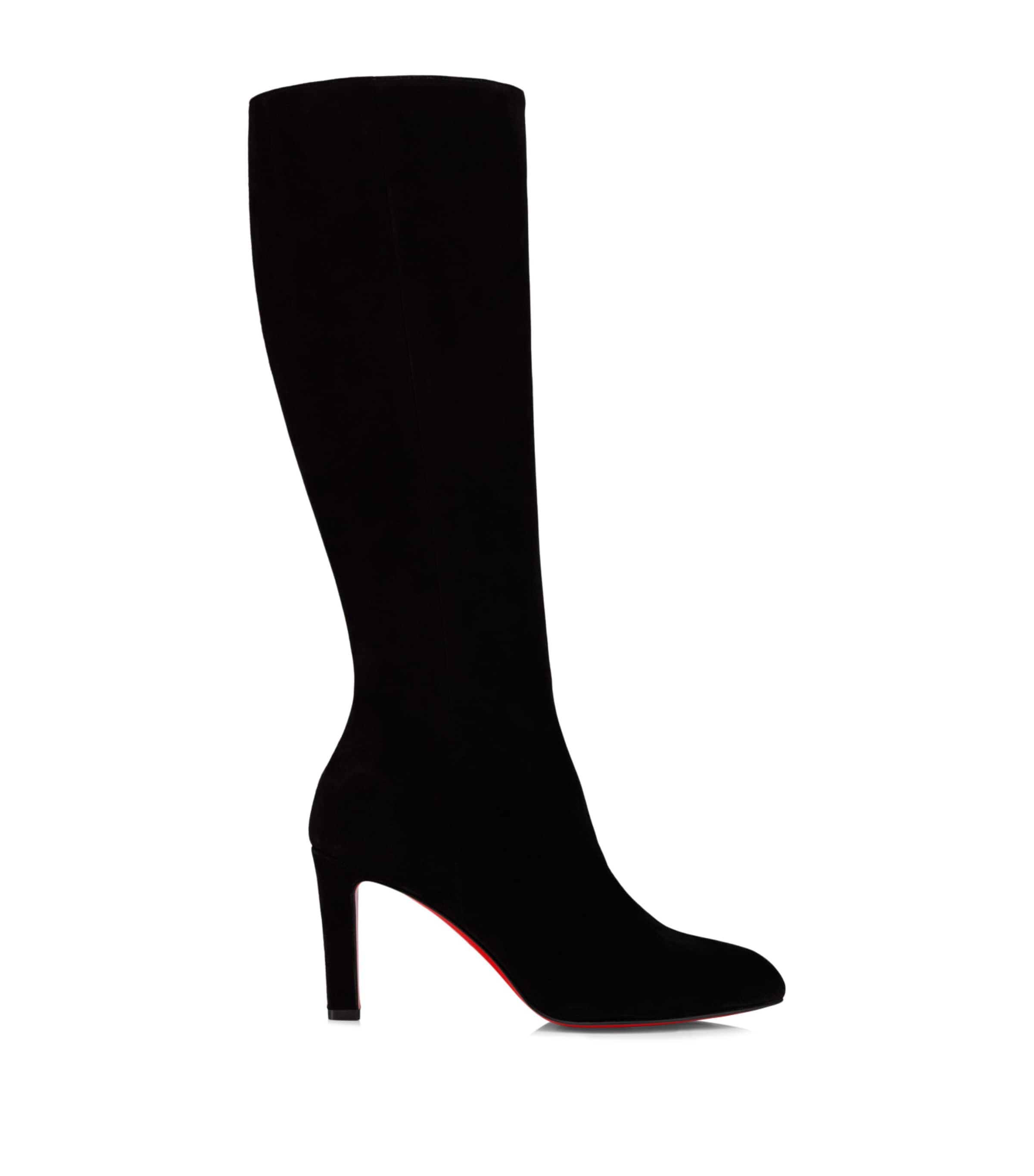 Christian Louboutin Fannylove Tight Botta 85 Suede Knee-High Boots