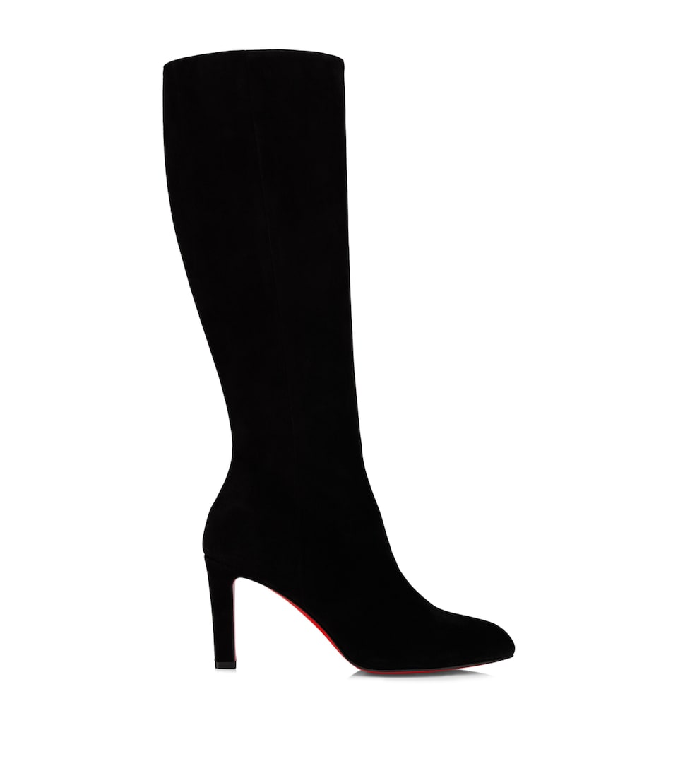 Christian Louboutin Fannylove Tight Botta 85 Suede Knee-High Boots