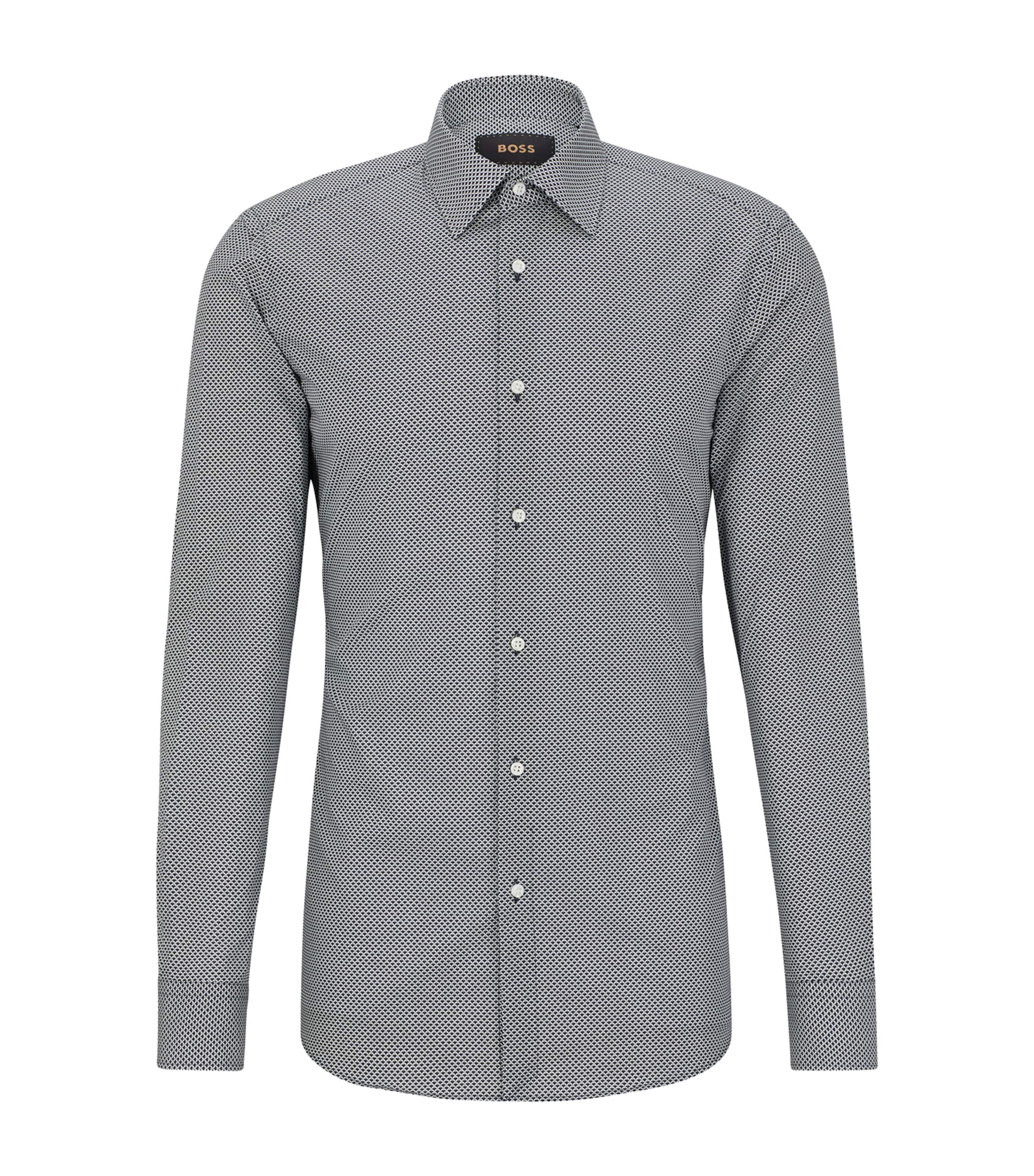 BOSS Mens Printed Slim-Fit Shirt