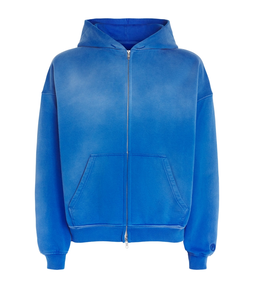 Picante Mens Organic Cotton Everyday Zip-Up Hoodie Royal Blue
