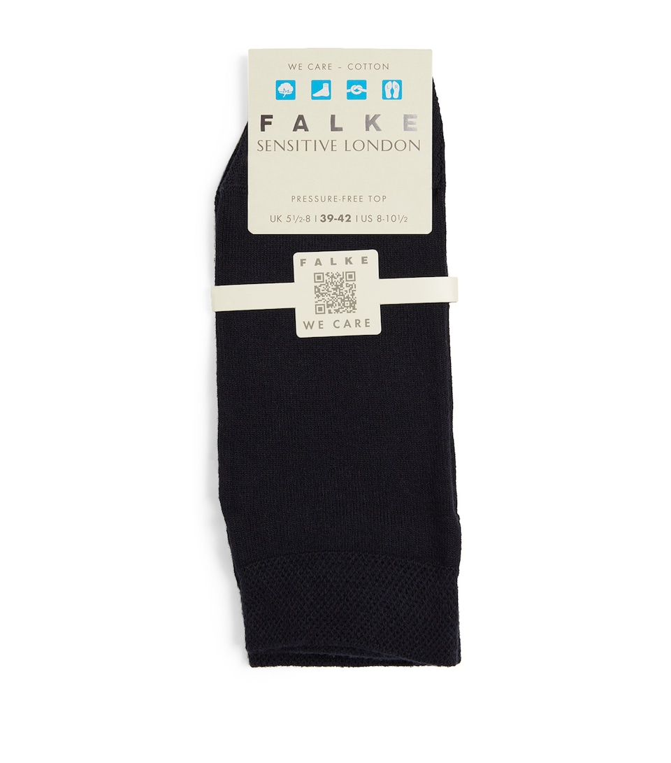 Falke Womens Sensitive London Knee-High Socks Dark Navy
