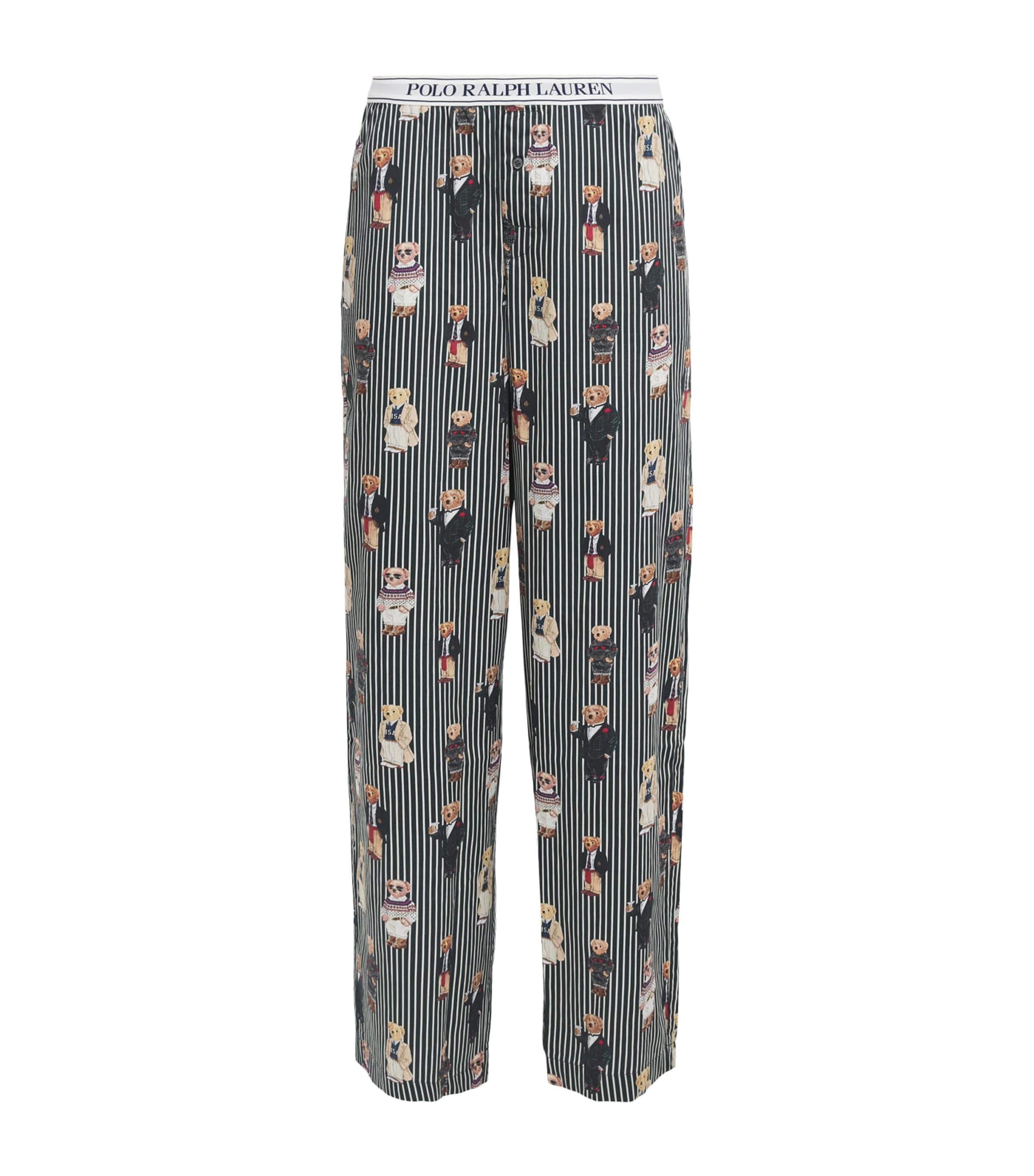 Polo Ralph Lauren Womens Cotton Polo Bear Logo Pyjama Trousers Winter Bear