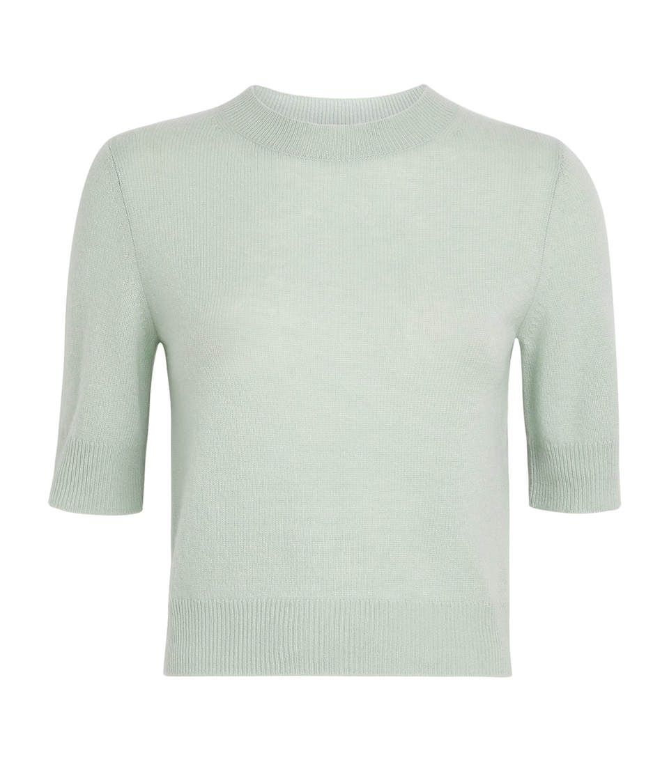 Le Kasha Womens Cashmere Short-Sleeve Chypre Sweater Lagoon