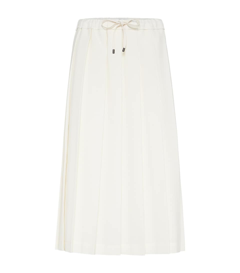 Techno Virgin Wool-Blend Track Skirt