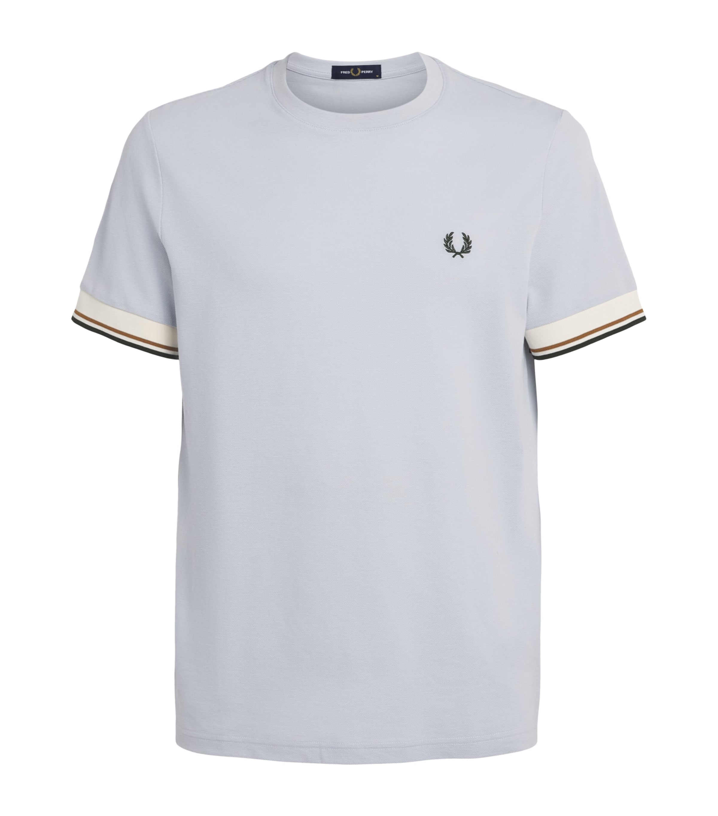 Fred Perry Mens Cotton Twin Tipped T-Shirt Dusky Blue