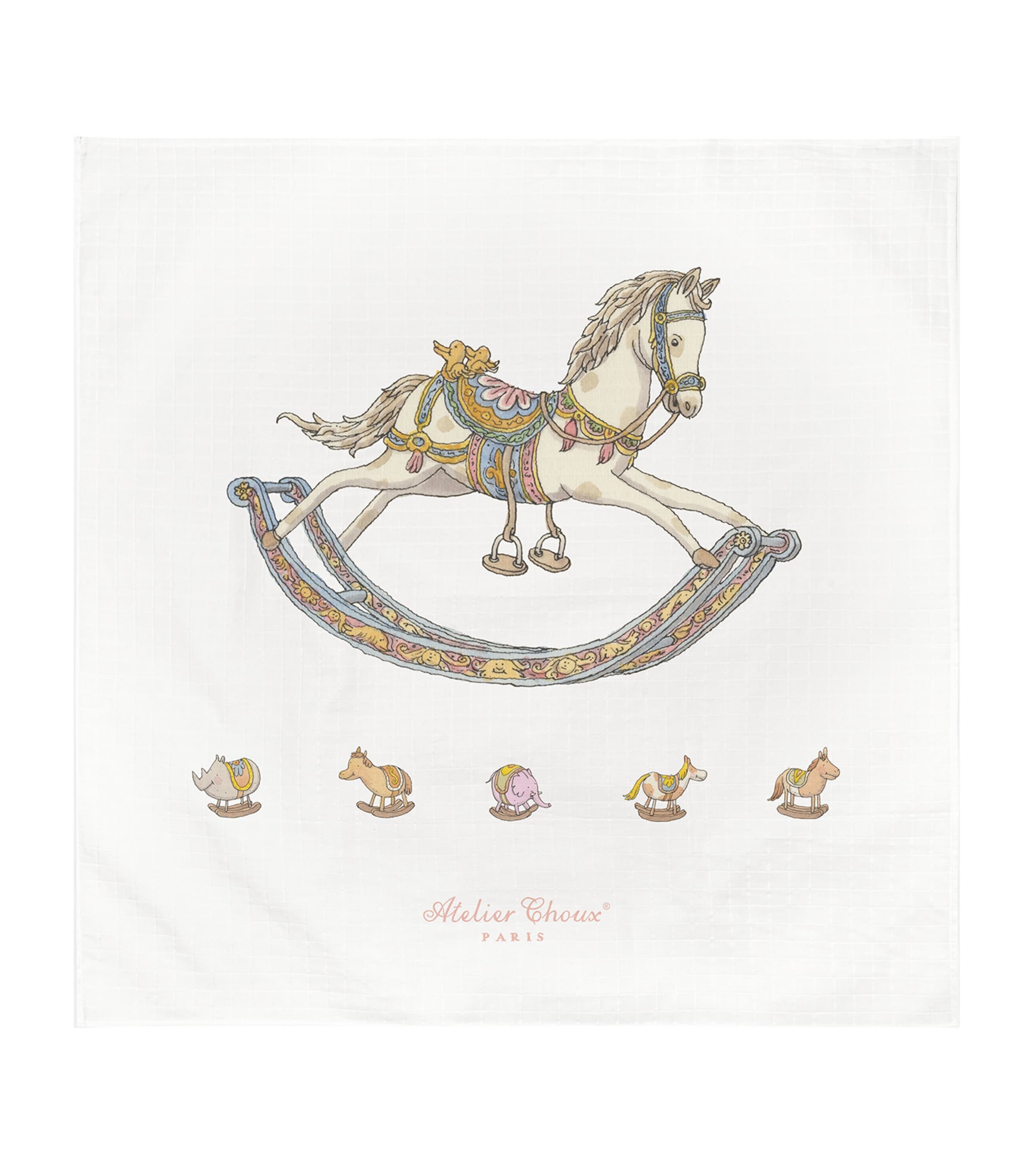 Atelier Choux Organic Cotton Rocking Horse Swaddle