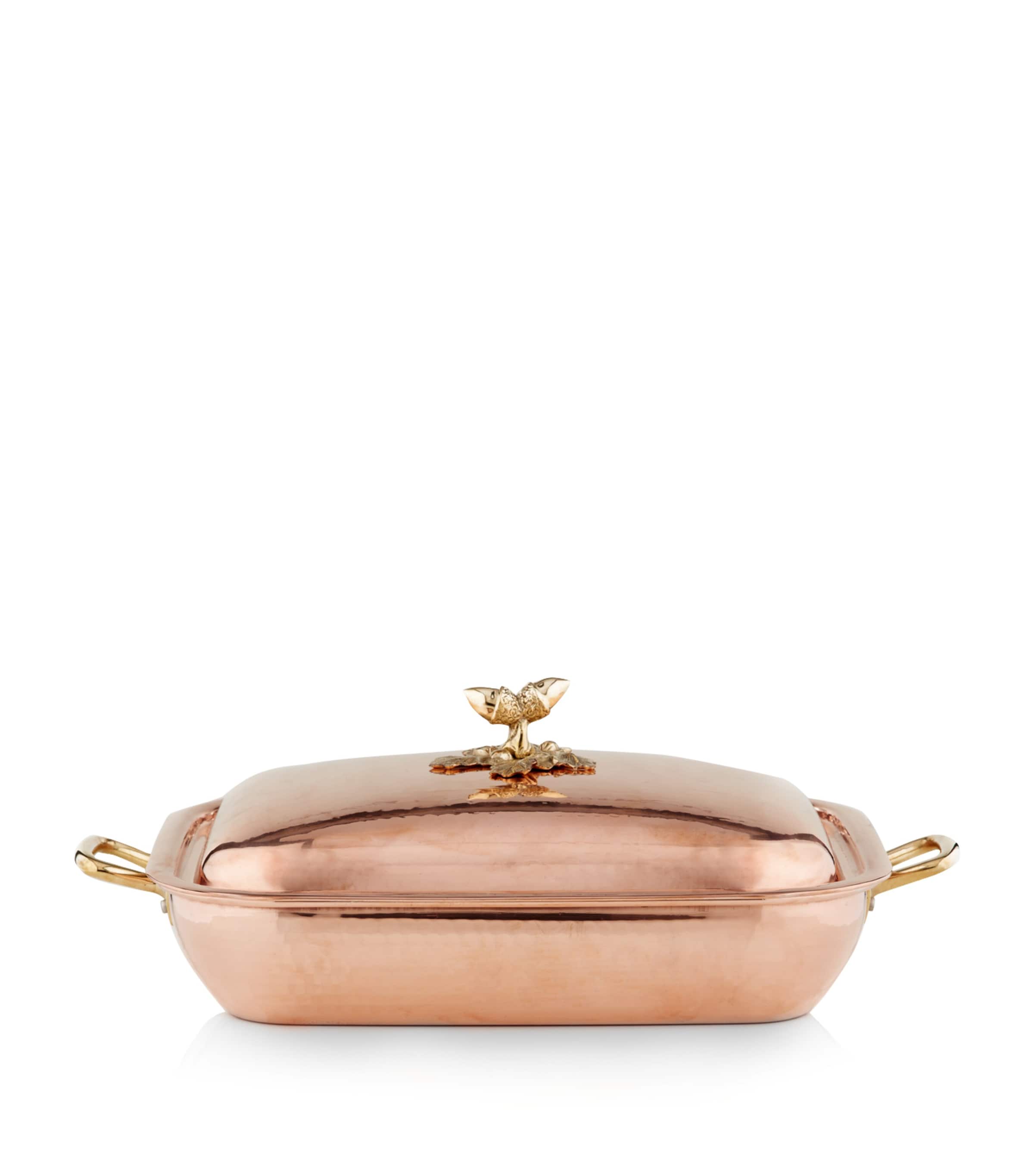 Historia Hammered Copper Oval Casserole (38cm)