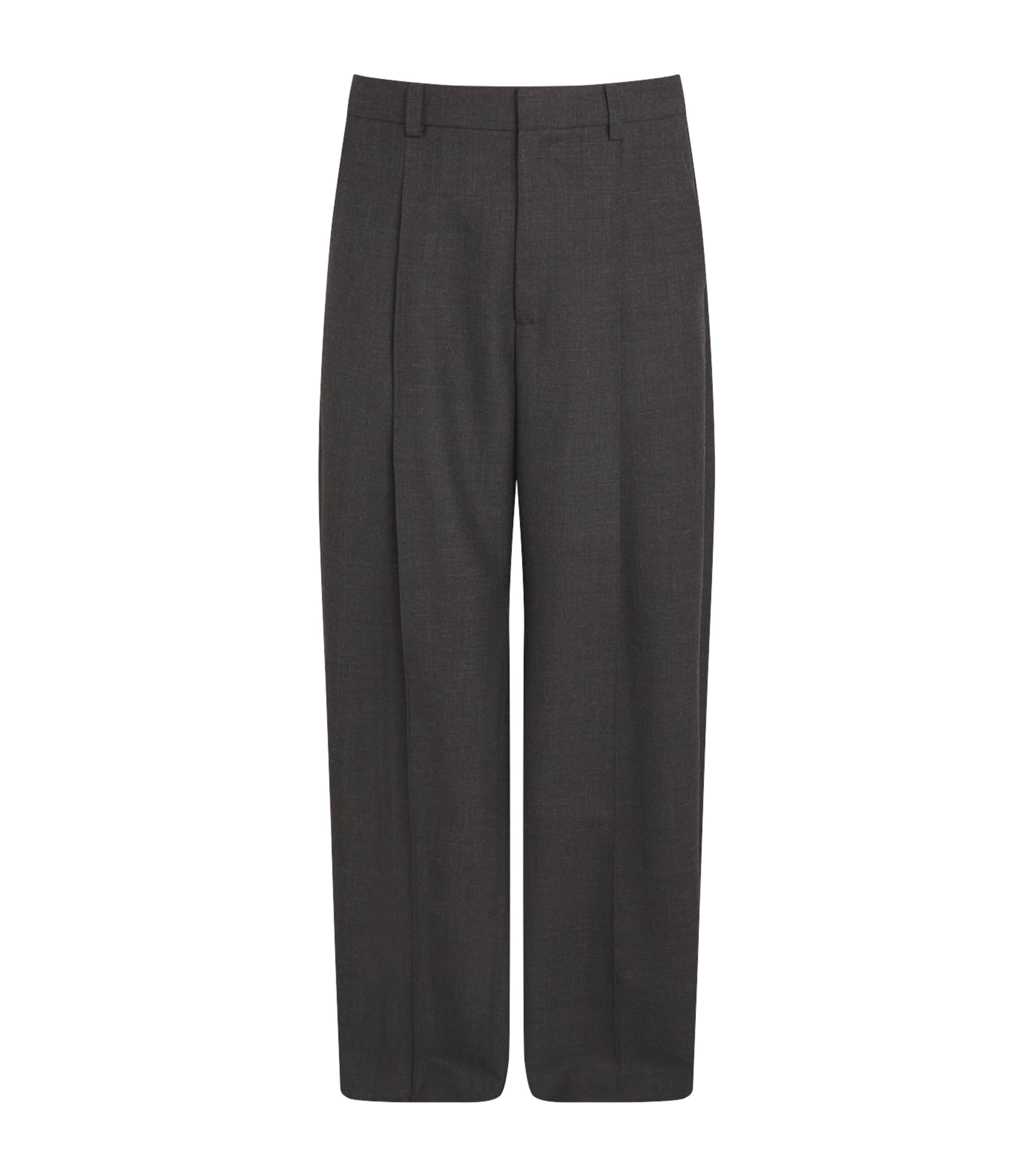 Séfr Mens Wide Tailored Trousers Anthracite Wool