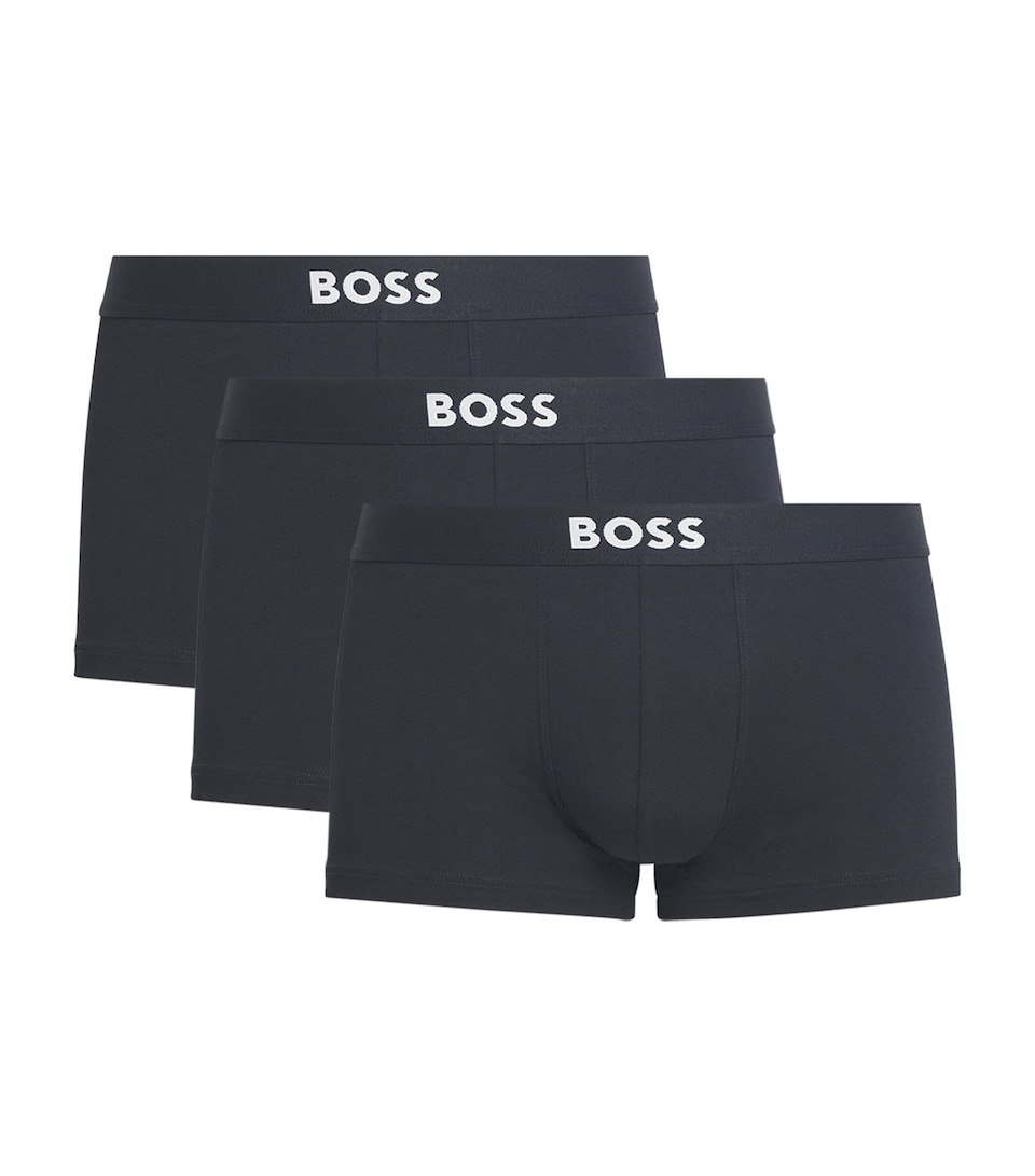 BOSS Mens Organic Cotton Stretch Boxers (Pack of 3) Black