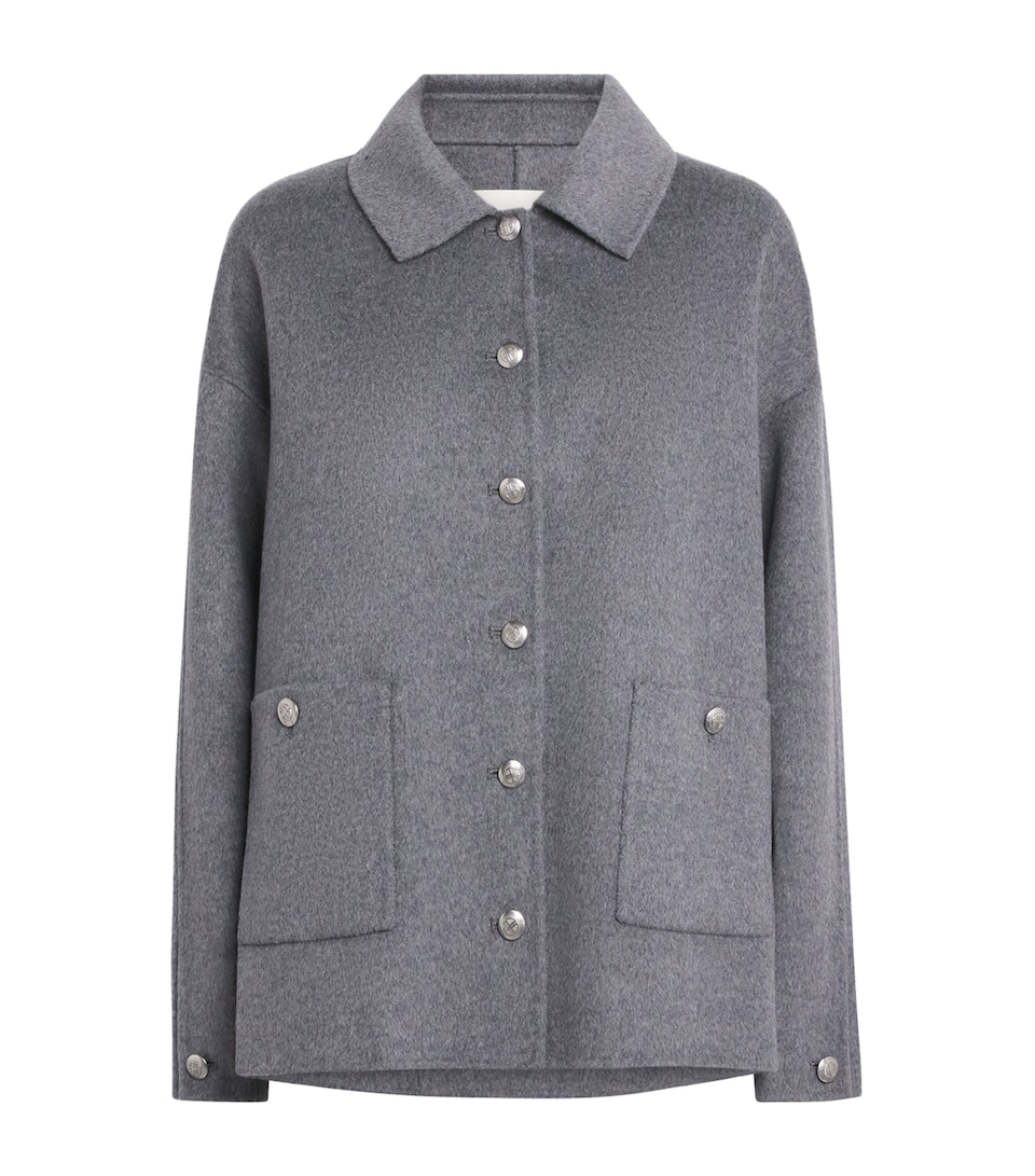 ANINE BING Womens Wool-Cashmere Luca Jacket Grey Melange