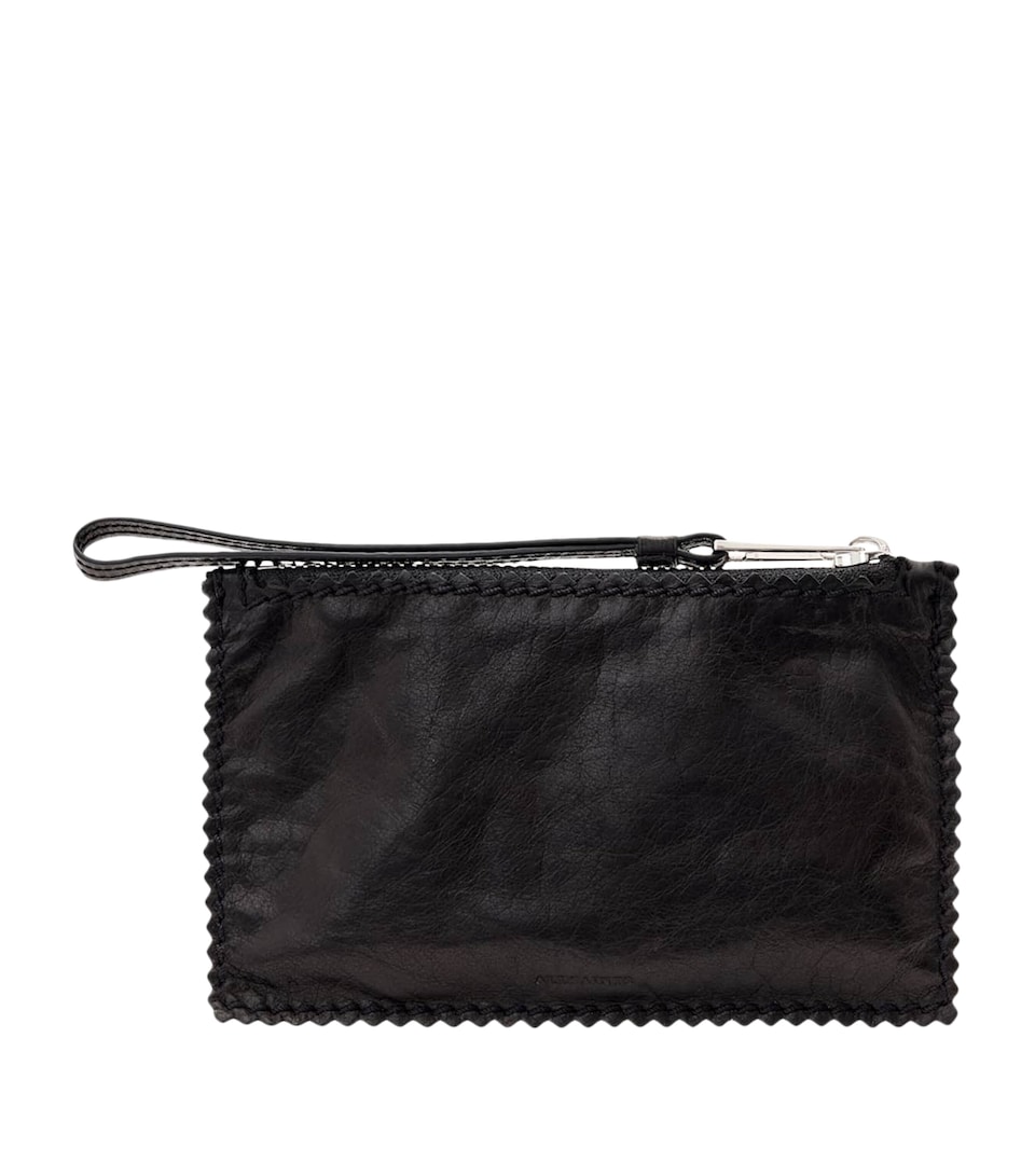 AllSaints Mini Leather Siloh Pouch Black