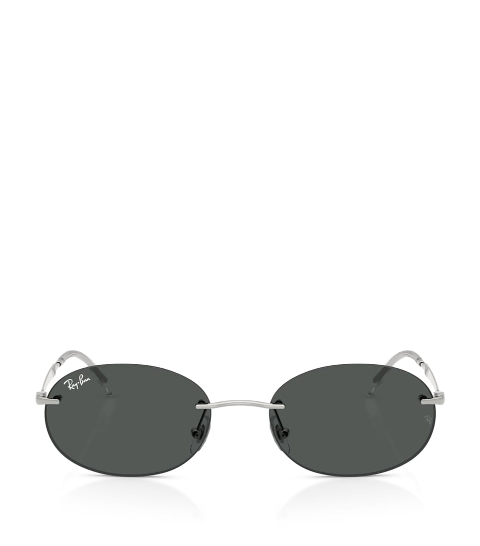 Ray-Ban RB3767 Metal Oval Sunglasses Silver