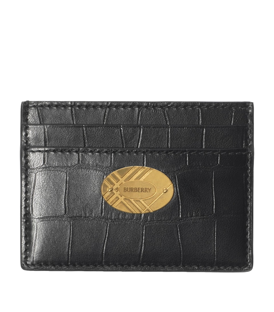Lambskin Croc-Embossed Cotswolds Card Holder