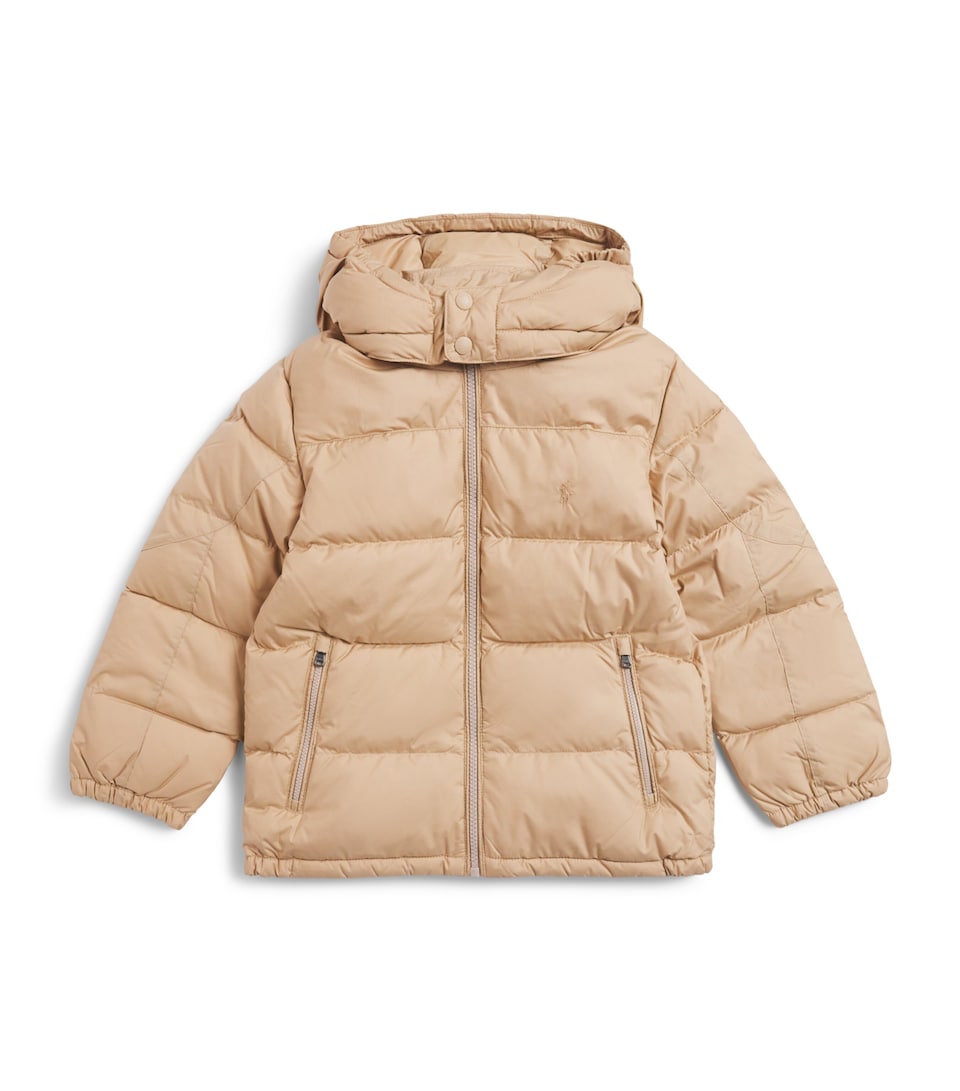 Ralph Lauren Kids Down Polo Pony Puffer Jacket (2-7 Years) Vintage Khaki