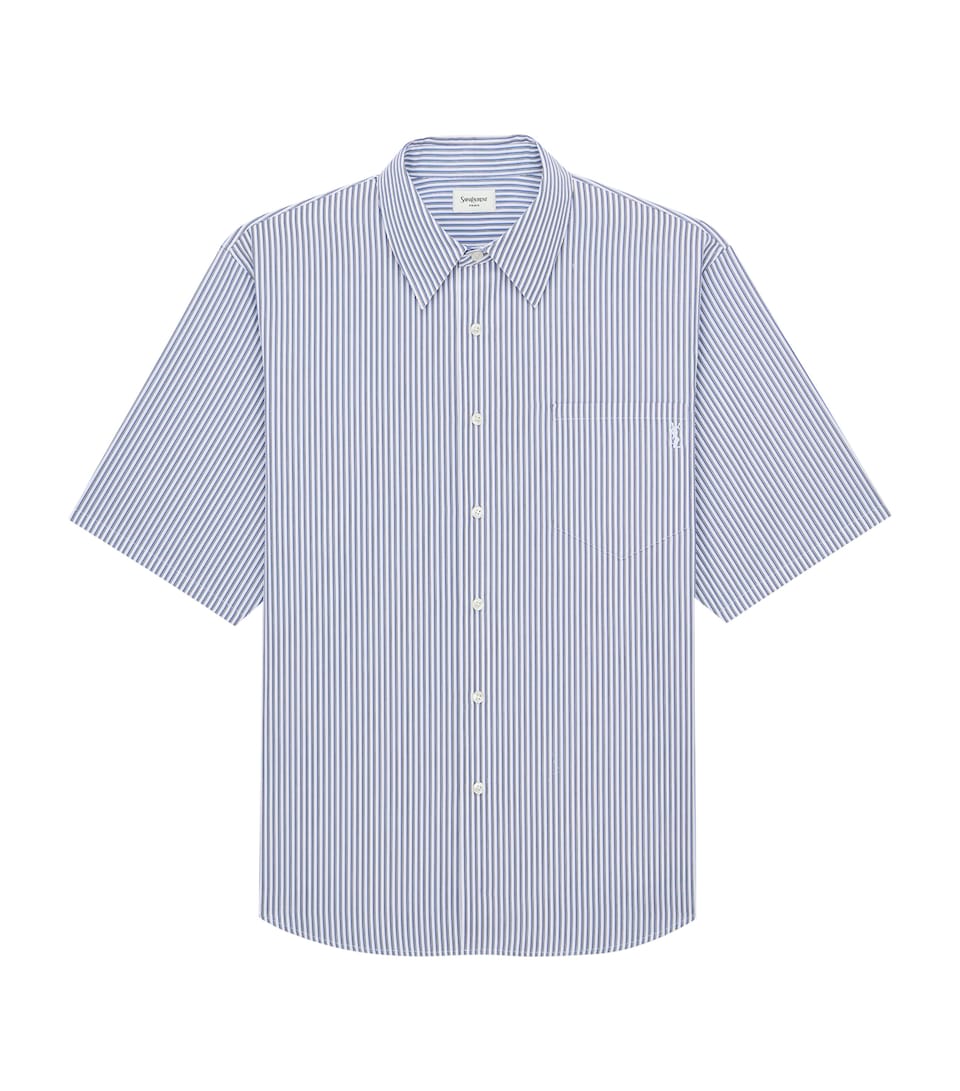 Saint Laurent Mens Cotton Short-Sleeve Cassandre Shirt
