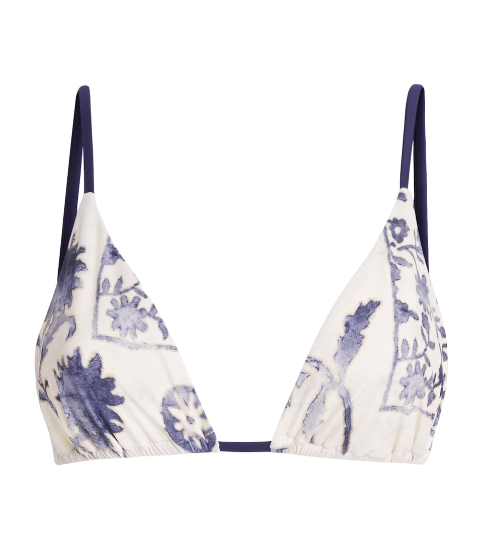 SIR. Womens Floral Triangle Phillipa Bikini Top Eira Midnight