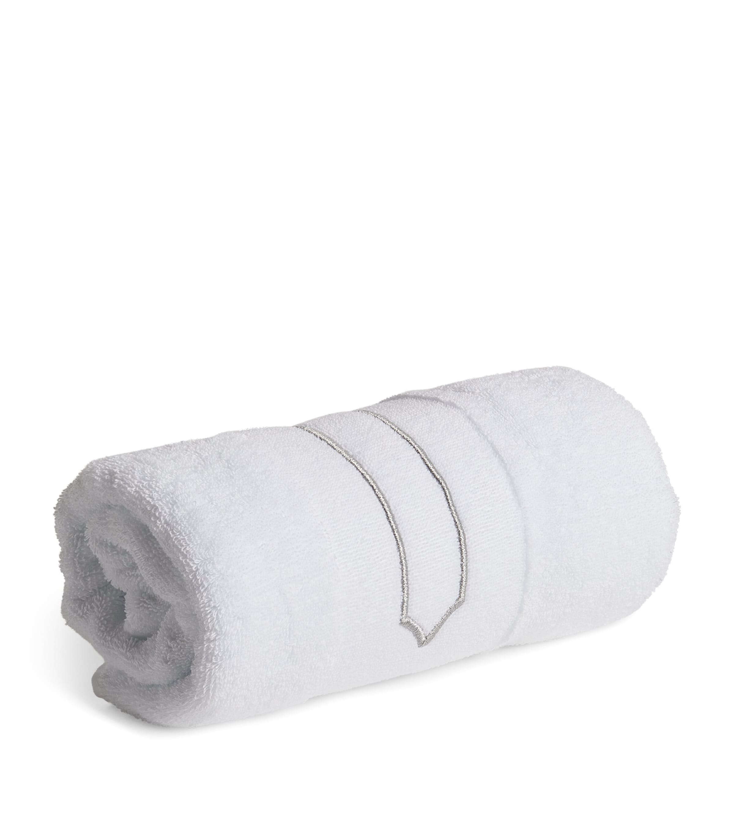 Abyss & Habidecor Cluny Hand Towel (55cm x 100cm) Silver