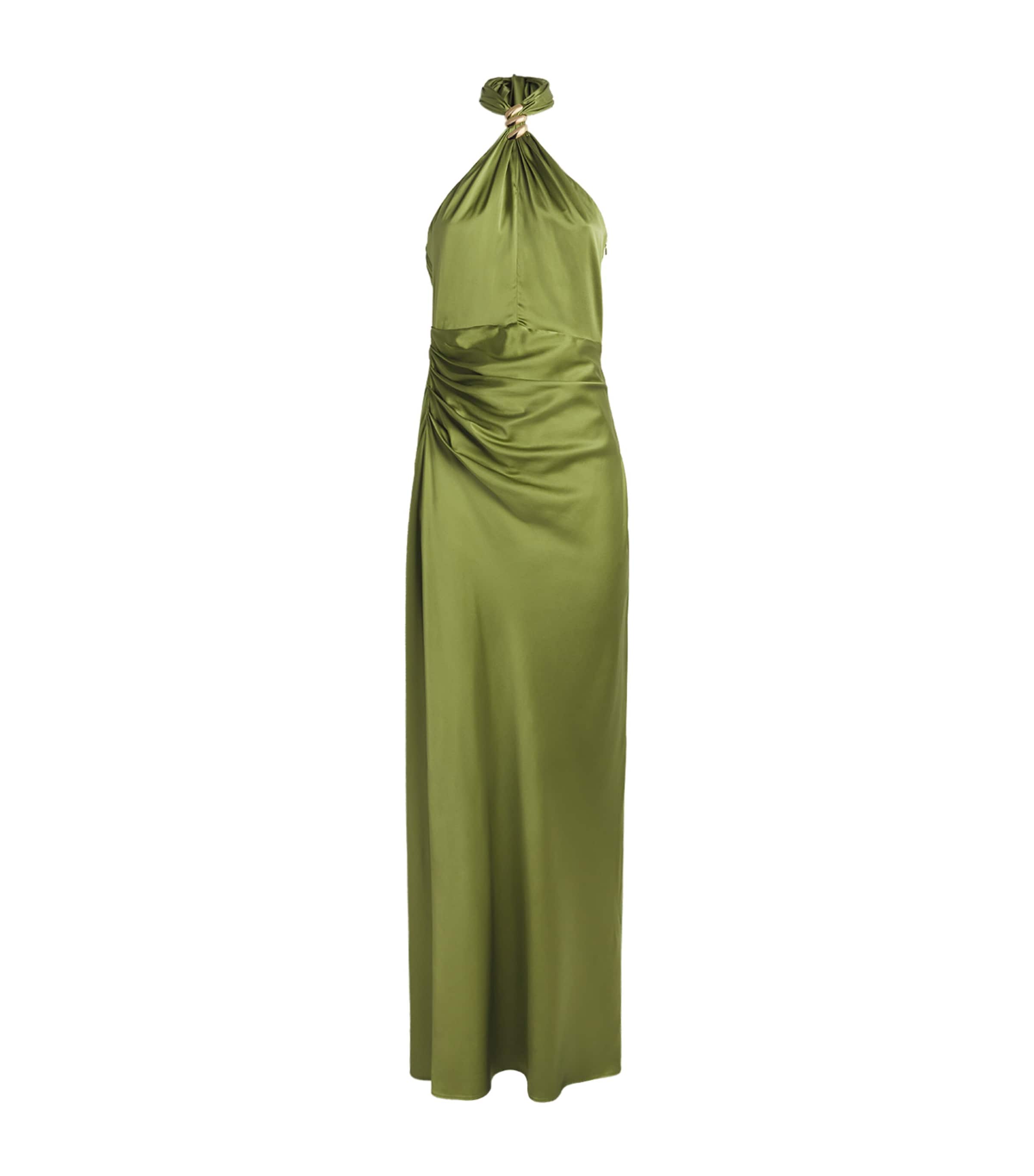 Veronica Beard Womens Silk-Blend Izaren Maxi Dress Cactus