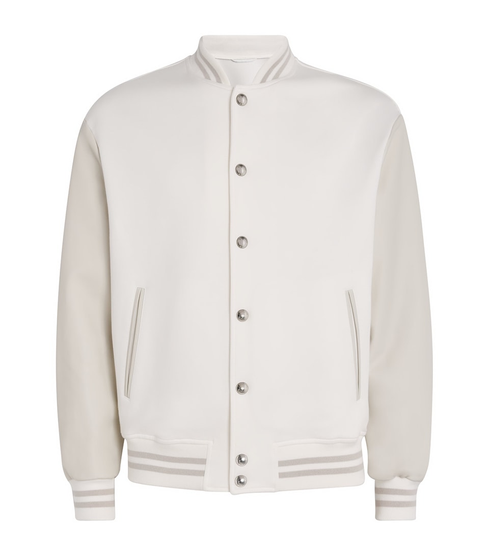 Cotton-Blend Jersey Bomber Jacket