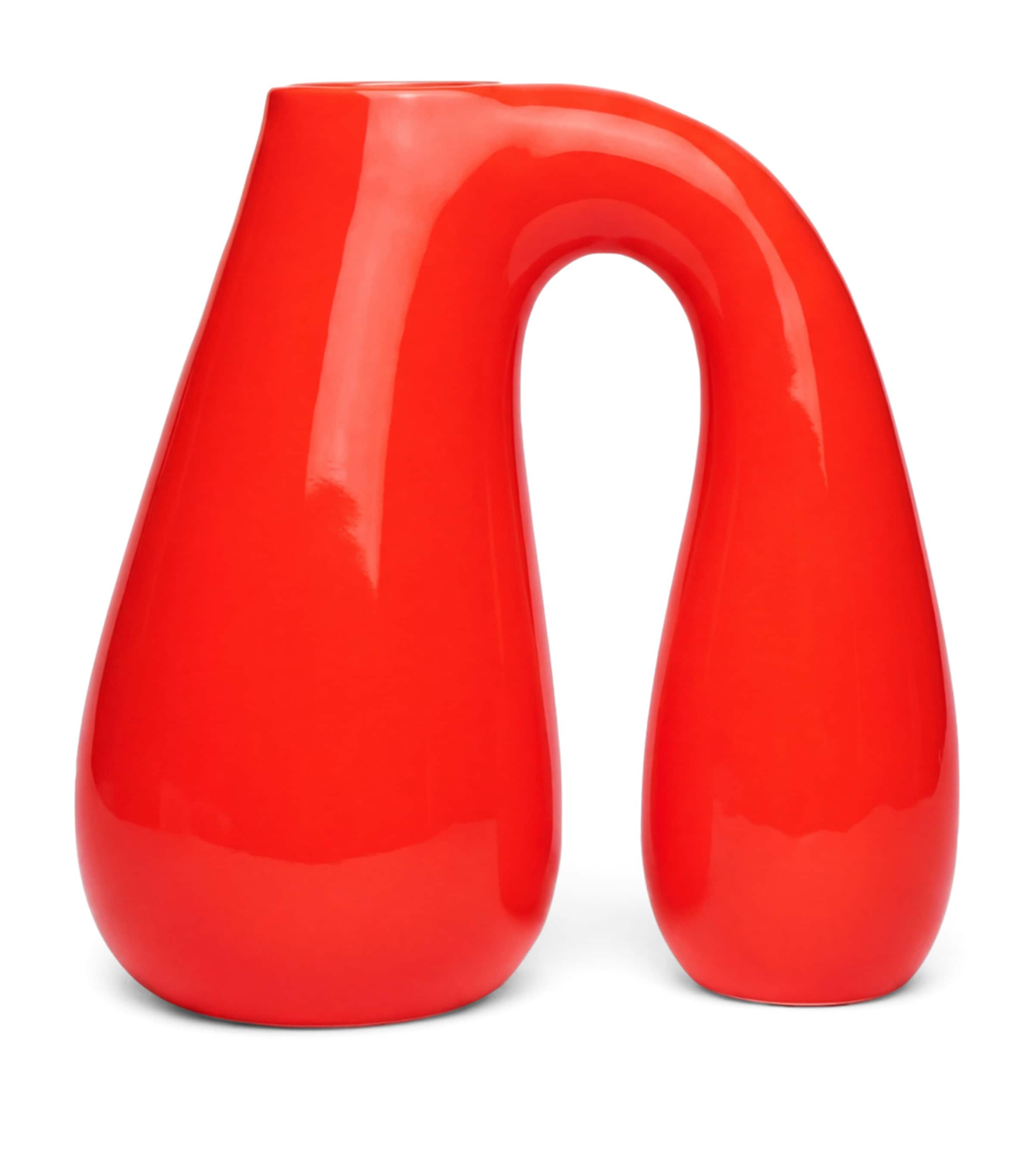 Gustaf Westman Glazed Ceramic Chunky Jug (26cm) Red