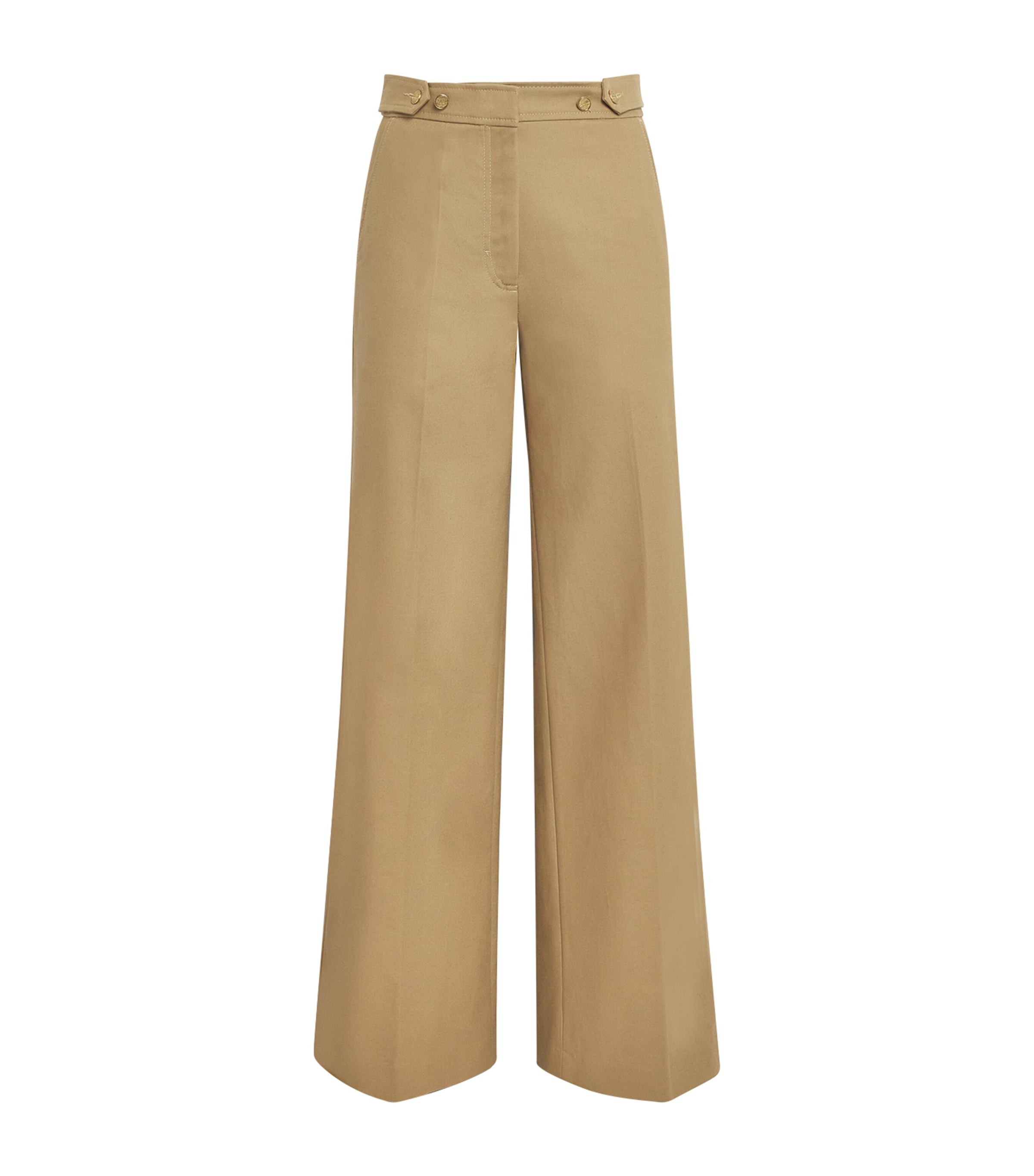 Cotton Wide-Leg Trousers
