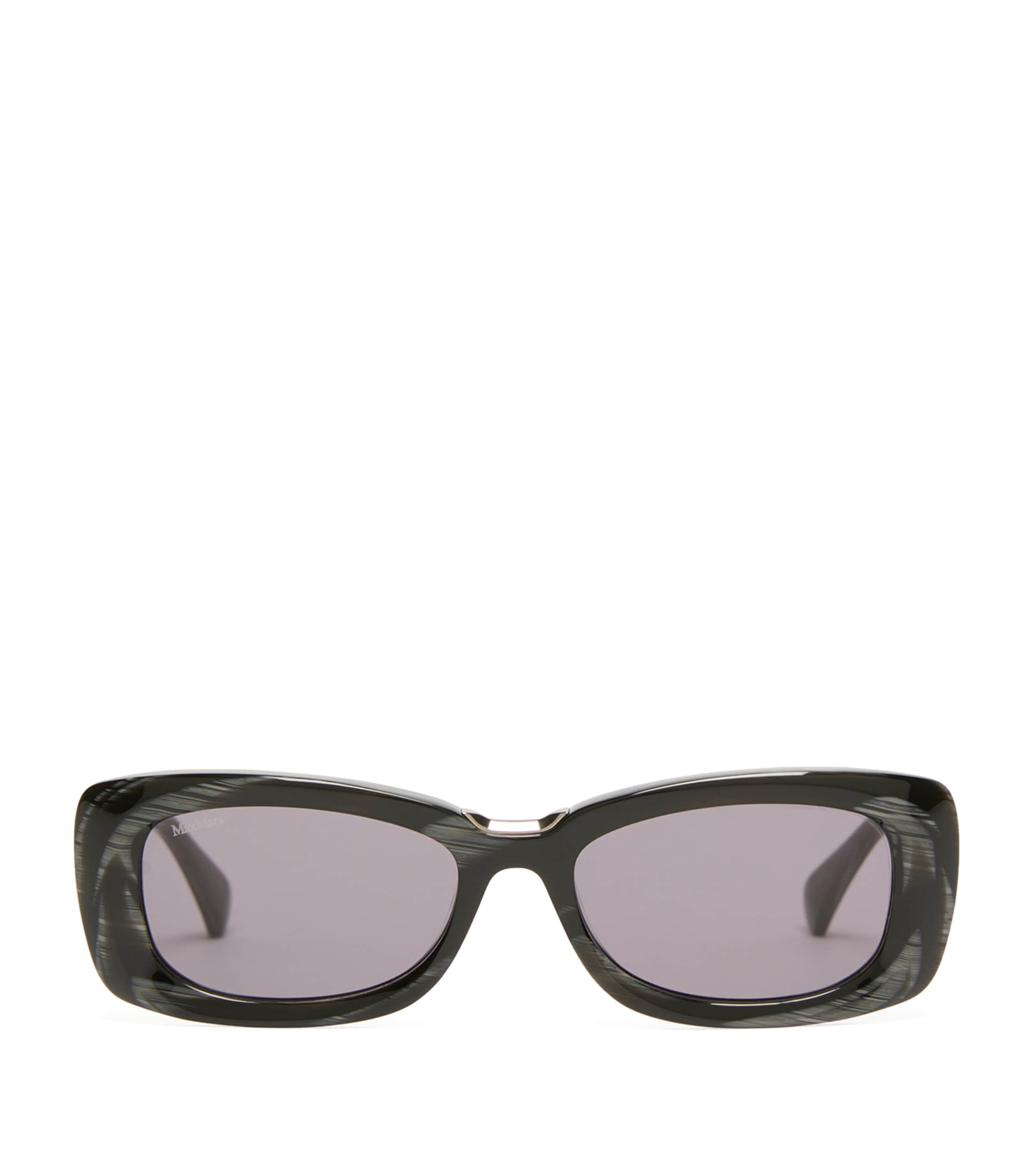 Max Mara Acetate Rectangular Sunglasses Black