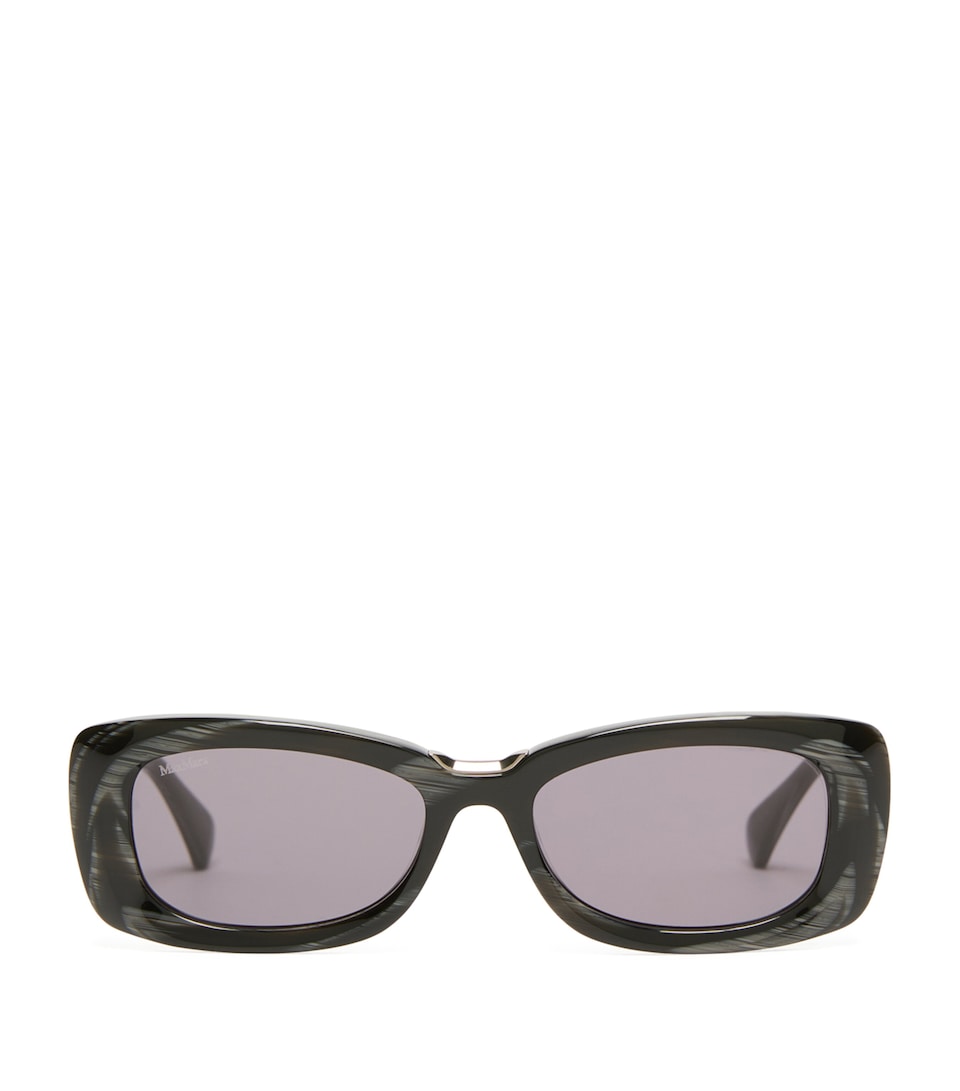 Max Mara Acetate Rectangular Sunglasses Black